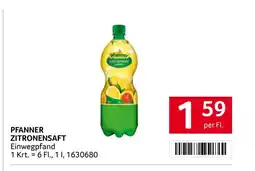 Transgourmet PFANNER ZITRONENSAFT Angebot