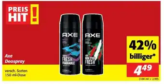 Nah&Frisch Axe Deospray Angebot