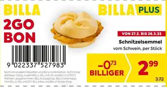 Billa Schnitzelsemmel Angebot