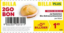 Billa Ja! Natürlich Bio-Extrawurstsemmel Angebot