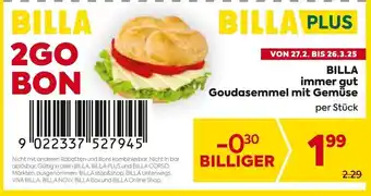 Billa BILLA immer gut Goudasemmel mit Gemüse Angebot