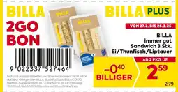 Billa Billa immer gut Sandwich 3 Stk. Ei/Thunfisch/Liptauer Angebot