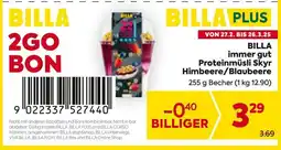 Billa Billa immer gut Proteinmüsli Skyr Himbeere/Blaubeere Angebot