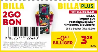 Billa Billa immer gut Proteinmüsli Skyr Himbeere/Blaubeere Angebot