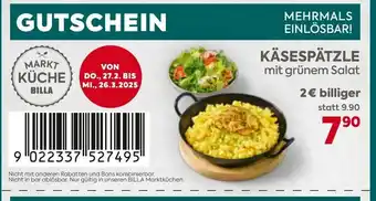 Billa Käsespätzle Angebot