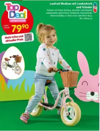 Interspar Laufrad Medium mit Lenkerkorb und Ständer Angebot