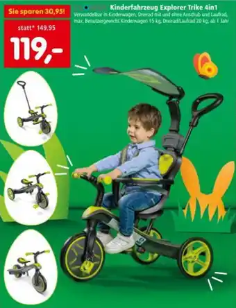 Interspar Kinderfahrzeug Explorer Trike 4in1 Angebot