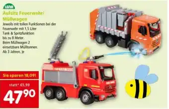 Interspar Aufsitz Feuerwehr Müllwagen Angebot