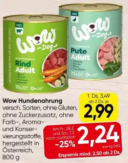 Spar Wow Hundenahrung Angebot