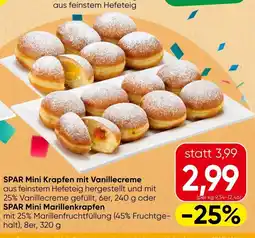 Spar SPAR Mini Krapfen mit Vanillecreme Angebot