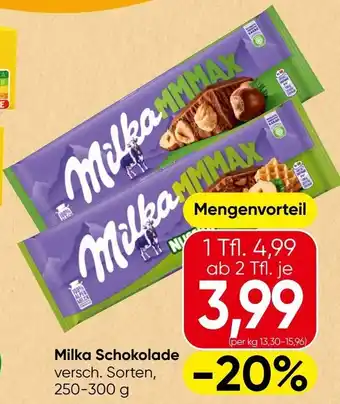 Spar Milka Schokolade Angebot