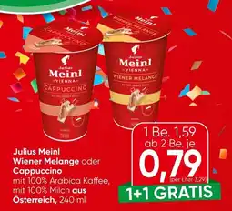 Spar Julius Meinl Wiener Melange oder Cappuccino Angebot