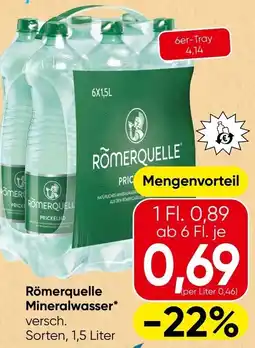 Spar Römerquelle Mineralwasser Angebot