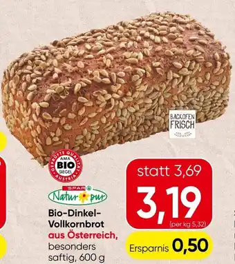 Spar Bio-Dinkel - Vollkornbrot aus Österreich, Angebot