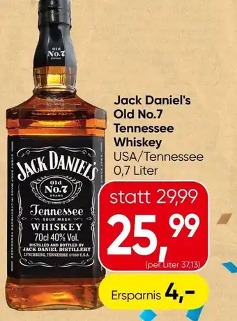 Spar Jack Daniel's Old No.7 Tennessee Whiskey Angebot