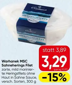 Spar Warhanek MSC Sahneherings Filet Angebot