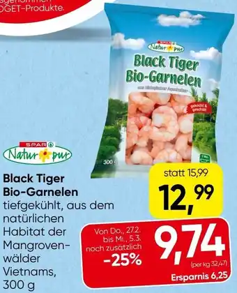 Spar Black Tiger Bio-Garnelen Angebot