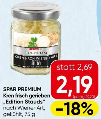 Spar SPAR PREMIUM Kren frisch gerieben Edition Stauds Angebot