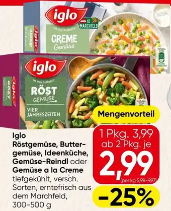 Spar Röstgemüse, Butter- gemüse, Ideenküche, Gemüse-Reindl oder Gemüse a la Creme Angebot