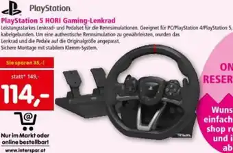 Interspar PlayStation 5 HORI Gaming-Lenkrad Angebot