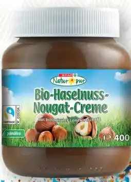 SPAR Gourmet Spar Natur pur Bio-Haselnuss-Nougat-Creme Angebot