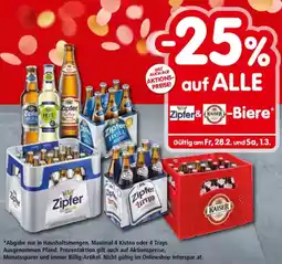 Interspar auf ALLE Zipfer& KAISER -Biere Angebot