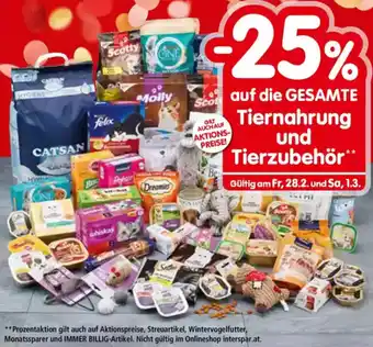 Interspar auf die GESAMTE Tiernahrung und Tierzubehör Angebot