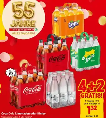 Interspar Coca-Cola Limonaden oder Kinley Angebot