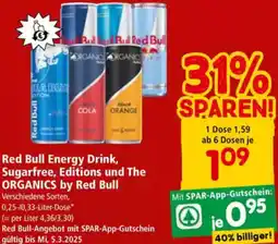 Interspar Red Bull Energy Drink, Sugarfree, Editions und The ORGANICS by Red Bull Angebot