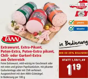 Interspar Extrawurst, Extra-Pikant, Puten-Extra, Puten-Extra pikant, Chili- oder Gurkerl-Extra Angebot