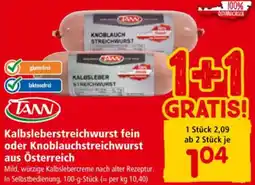 Interspar Kalbsleberstreichwurst fein oder Knoblauchstreichwurst Angebot