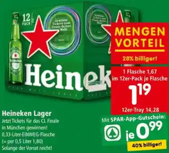 Interspar Heineken Lager Angebot