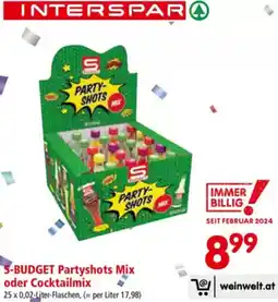 Interspar Partyshots Mix oder Cocktailmix Angebot