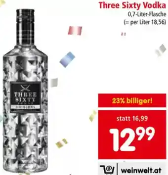 Interspar Three Sixty Vodka Angebot