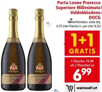 Interspar Porta Leone Prosecco Superiore Millesimato Valdobbiadene Angebot