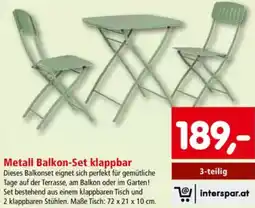 Interspar Metall Balkon-Set klappbar Angebot