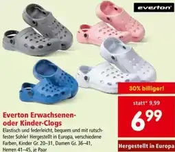 Interspar Erwachsenen- oder Kinder-Clogs Angebot