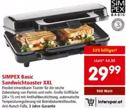 Interspar Sandwichtoaster Angebot