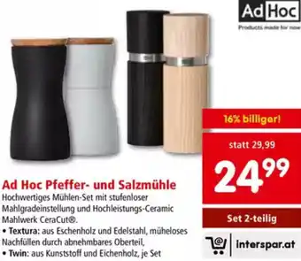 Interspar Ad Hoc Pfeffer- und Salzmühle Angebot