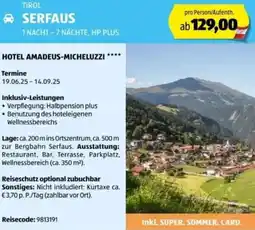 Hofer Reisen Tirol serfaus Angebot