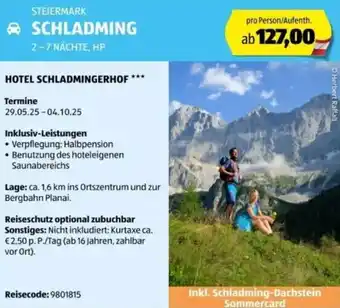 Hofer Reisen Steiermark schladming Angebot