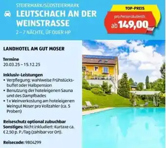 Hofer Reisen Steiermark/südsteiermark leutschach an der weinstrasse Angebot