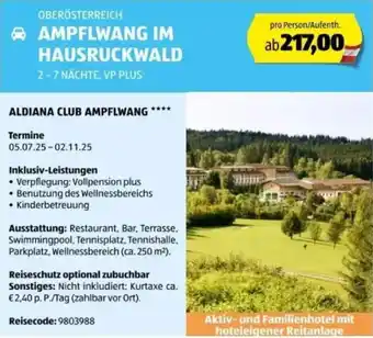 Hofer Reisen Oberösterreich ampflwang im hausruckwald Angebot