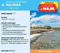 Hofer Reisen Kroatien/kvarner bucht malinska Angebot