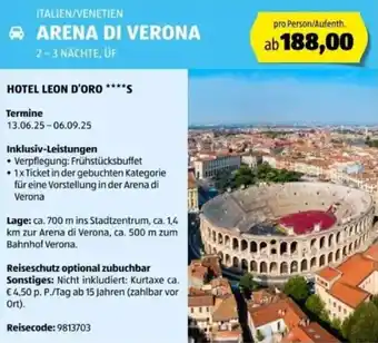 Hofer Reisen Italien/venetien arena di verona Angebot