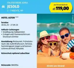 Hofer Reisen Italien/obere adria jesolo Angebot