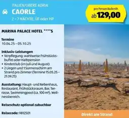 Hofer Reisen Italien/obere adria caorle Angebot