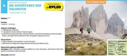 Hofer Reisen Die naturparks der dolomiten Angebot