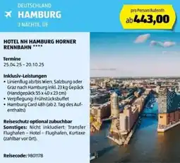 Hofer Reisen Deutschland hamburg Angebot