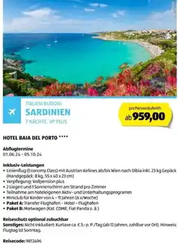 Hofer Reisen Italien/budoni sardinien Angebot